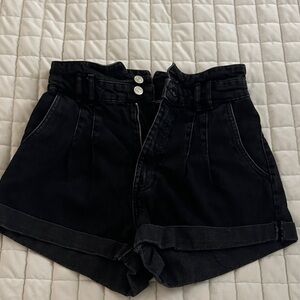Zara Black High-Waist Women's Shorts